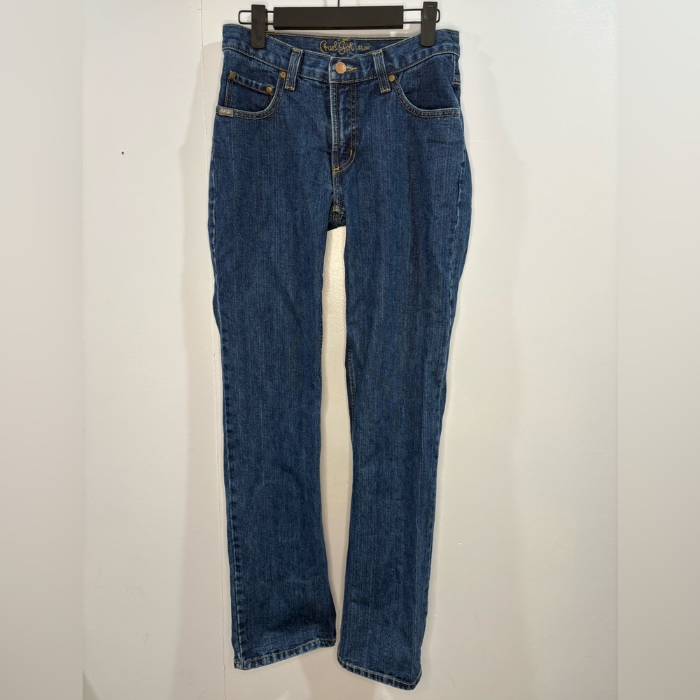 Cruel Girl Women's Straight Leg Jeans - Dark Blue Denim